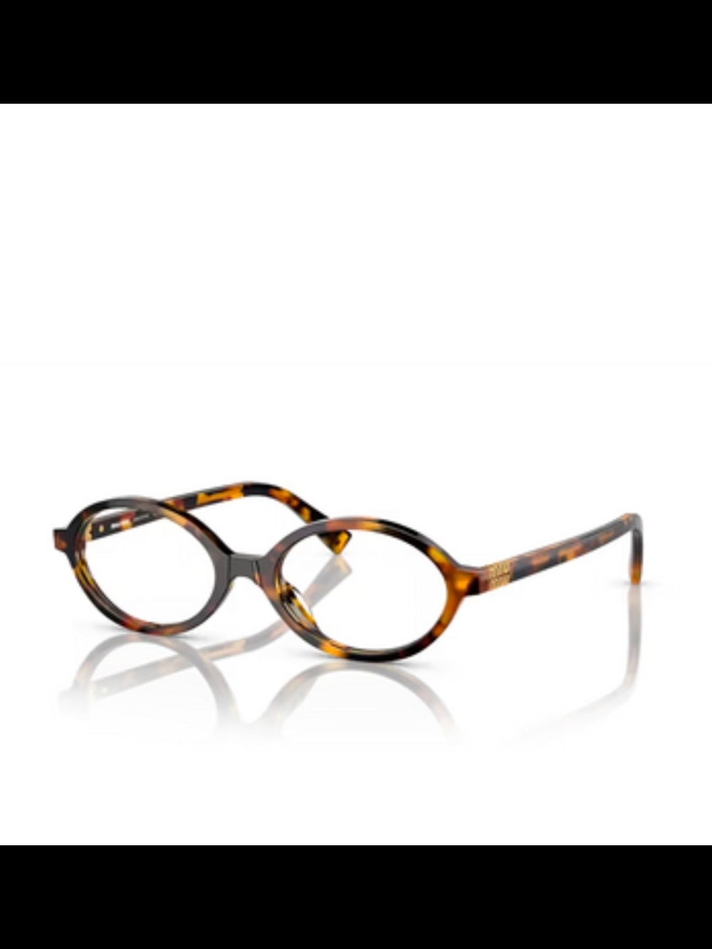​NWT Miu Miu Regard MU 01XV Honey Havana Oval Eyeglasses Frames